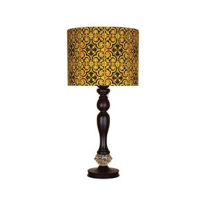 Lampe de table en bois traditionnelle avec abat-jour inspiré de la Perse Samar