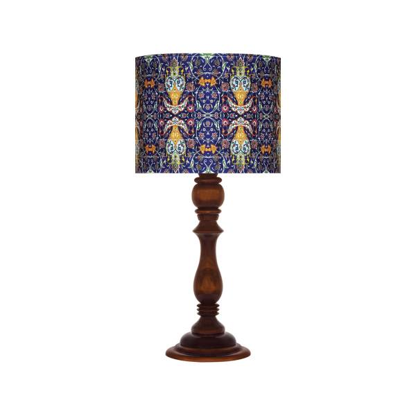 Lampe de table en bois traditionnelle avec abat-jour inspiré de la Perse Yalda