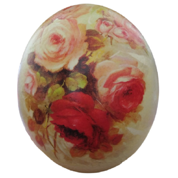Œuf d'autruche décoratif persan peint à la main – Fleur