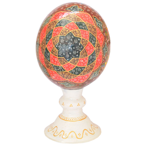 Œuf d'autruche décoratif persan peint à la main – Abbasi II