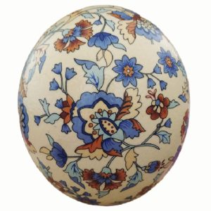 Œuf d’autruche décoratif persan peint à la main – Crème