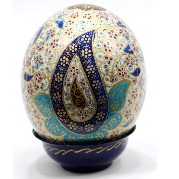 Œuf d'autruche décoratif persan peint à la main – Mina
