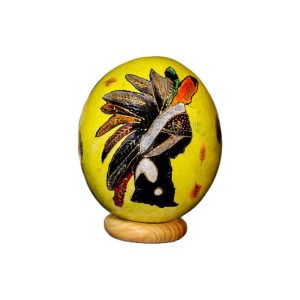 Œuf d’autruche décoratif persan peint à la main