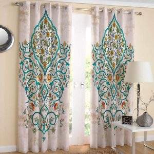 Rideau en velours imprimé avec œillets – Design Pars