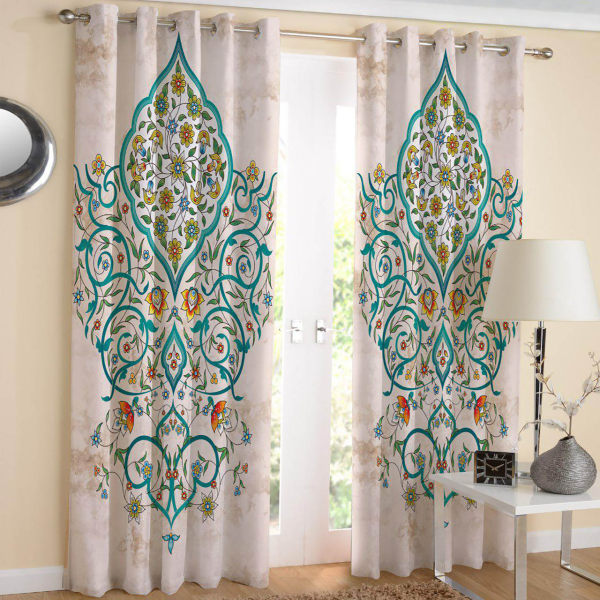 Rideau en velours imprimé avec œillets – Design Pars