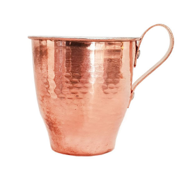 Tasse persane en cuivre - Fabriquée à la main avec anse pour boissons froides - Martelée Khomre
