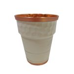 Tasse persane en cuivre – Fabriquée à la main avec anse pour boissons froides – Martelée Minimal