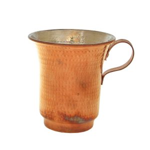 Tasse persane en cuivre – Fabriquée à la main avec anse pour boissons froides – Martelée Parin