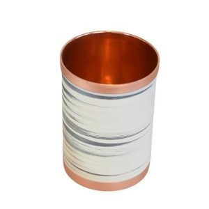 Tasse persane en cuivre – Fabriquée à la main avec anse pour boissons froides – Martelée Rangi