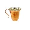 Tasse persane en cuivre - Fabriquée à la main avec anse pour boissons froides - Martelée Savin