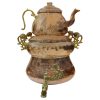 Samovar de thé en cuivre persan pour cuisinière avec théière Modèle Royal