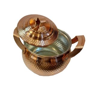 Marmite persane en cuivre – Style de cuisson traditionnel martelé Amani