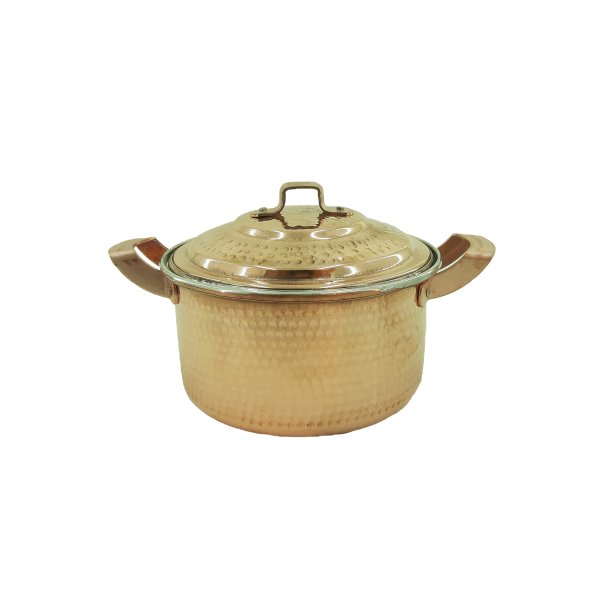 Marmite persane en cuivre - Style de cuisson traditionnel martelé Baran