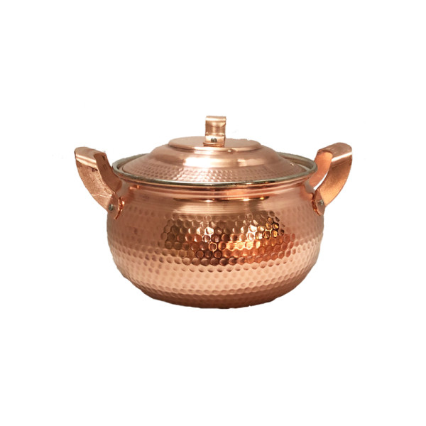 Marmite persane en cuivre - Style de cuisson traditionnel martelé Golin