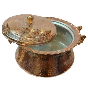 Marmite persane en cuivre – Style de cuisson traditionnel martelé Sava