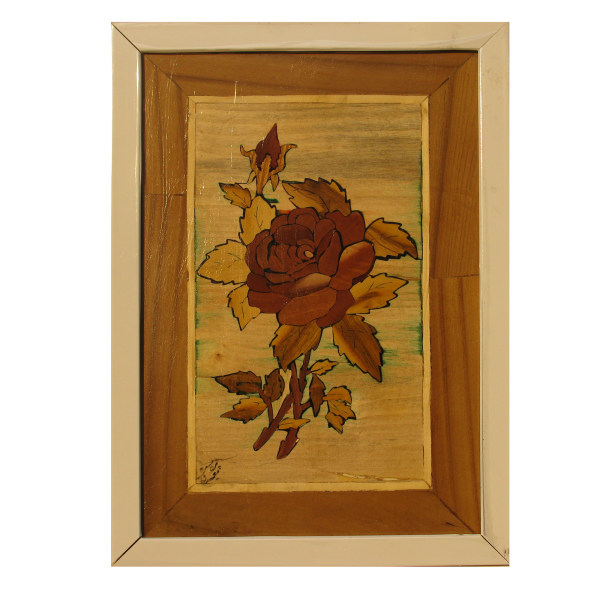 Art en Marqueterie de Bois - Fleur de Rose