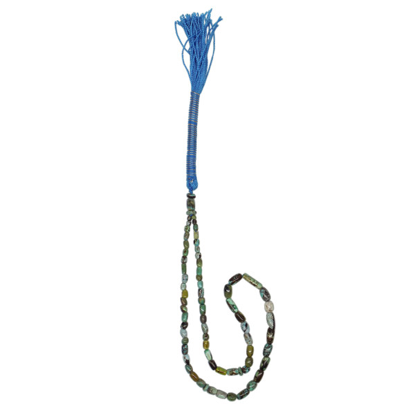 Chapelet en turquoise de Neyshabur : 66 perles de prière artisanales Dara