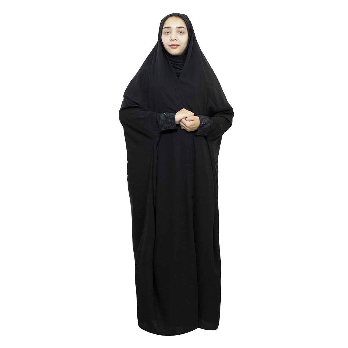 Tchador noir islamique arabe Hijab pour femmes et prière - Yaman