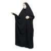 Tchador noir islamique arabe Hijab pour femmes et prière - Yaman