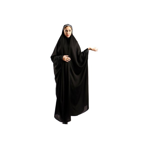 Tchador noir islamique arabe Hijab pour femmes et prière - Rina