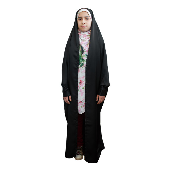 Tchador noir islamique arabe Hijab avec manches pour femmes et prière - Tina pour enfants
