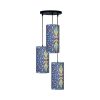 Lampe en tissu avec abat-jour cylindrique en velours Kazemi
