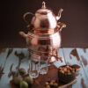 Samovar de thé en cuivre persan pour cuisinière avec théière Modèle Dorna