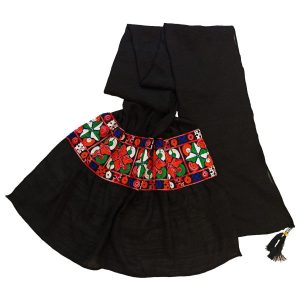 Châle Baloutche Brodé pour Femme Noir