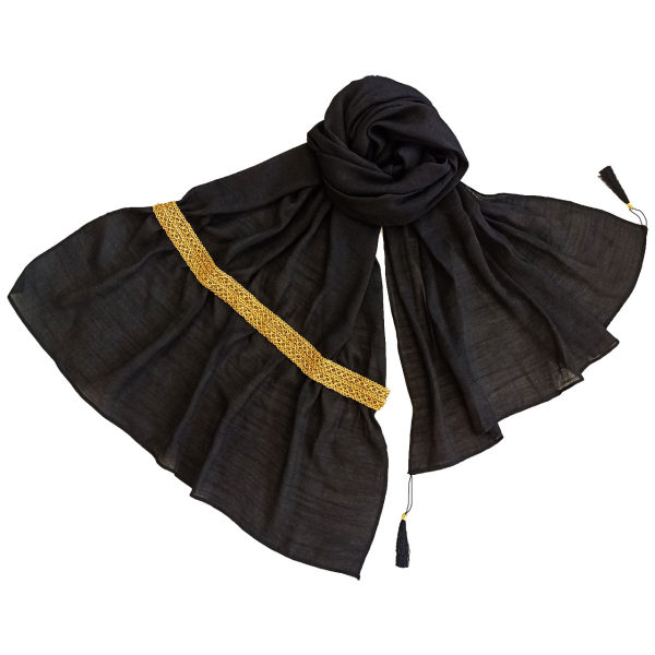 Châle Baloutche Brodé pour Femme Noir