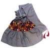 Châle Baloutche Brodé pour Femme Gris