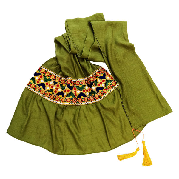 Châle Baloutche Brodé pour Femme Vert