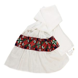 Châle Baloutche Brodé pour Femme Blanc