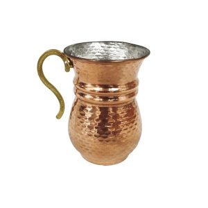 Tasse persane en cuivre – Fabriquée à la main avec anse pour boissons froides – Martelée Barik