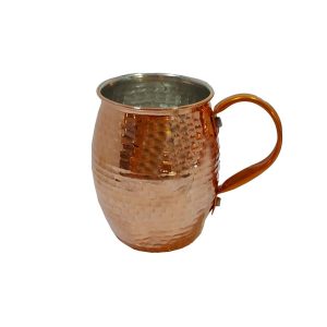 Tasse persane en cuivre – Fabriquée à la main avec anse pour boissons froides – Martelée Diba