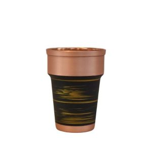 Tasse persane en cuivre – Fabriquée à la main avec anse pour boissons froides – Martelée Moderne