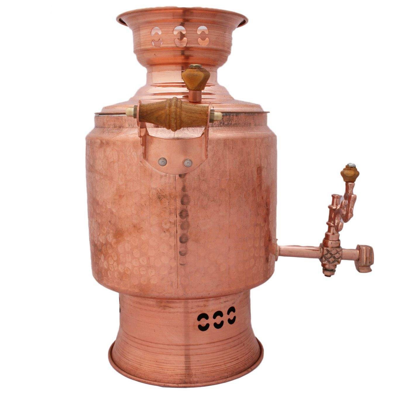 Samovar de thé en cuivre persan traditionnel 2,5 et 4 litres