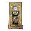 Horloge murale en bois persane artisanale - Art du marqueterie Khatam, Faran