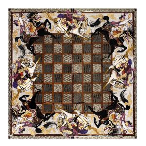 Plateau d’Échecs Khatamkari Persan Modèle Chogan