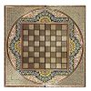 Plateau de Jeu d'Échecs en Marqueterie Persane Modèle Design Marron