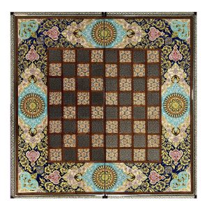 Plateau d’Échecs Khatamkari Persan Modèle Pardaz
