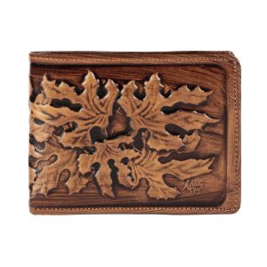 Portefeuille Cuir Perse Bifold avec Design Afra