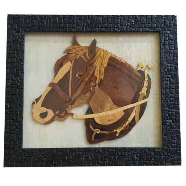 Art en Marqueterie de Bois - Le Cheval Artistique
