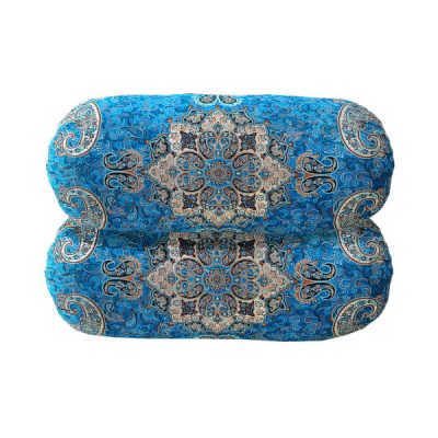 Traversin Cylindrique Traditionnel Persan avec Tissu Élégant Termeh Afshan