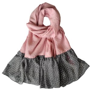 Châle en coton rose uni modèle Golin