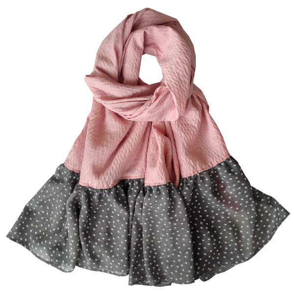 Châle en coton rose uni modèle Golin