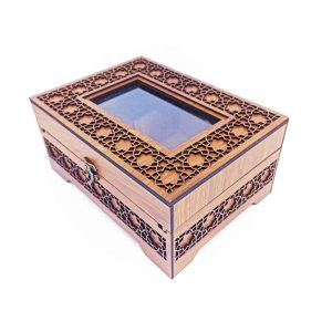 Boîte organisatrice en bois pour sachets de thé avec tiroirs Vandad