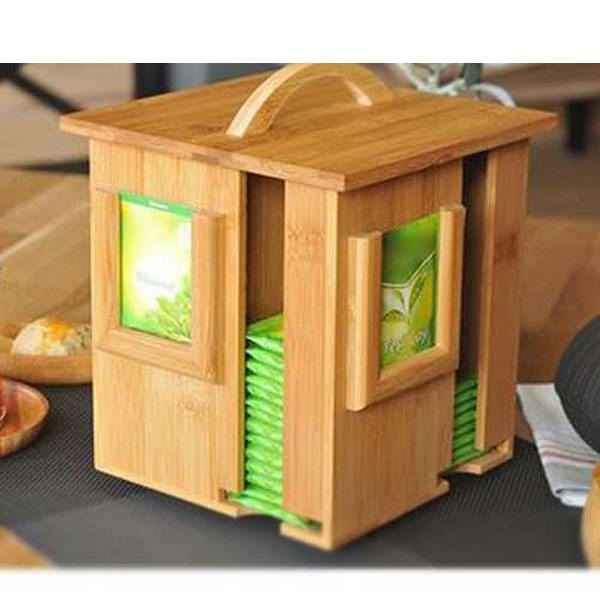 Boîte organisatrice en bois pour sachets de thé Zhav