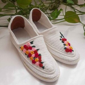 Chaussures Giveh – Chaussures traditionnelles perses respirantes faites à la main Modèle Fleur