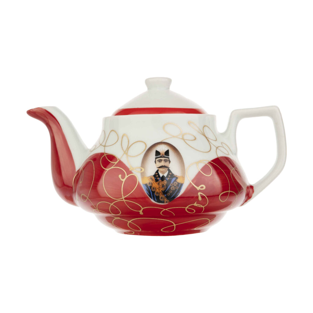 Théière de service Shah Abbasi avec design traditionnel persan Qajar