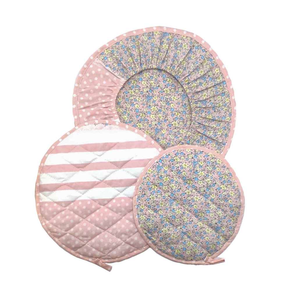 Damkoni - Bonnet de Riz Iranien - Ensemble de 3 Attrape-Vapeur pour Couvercle - Pinki